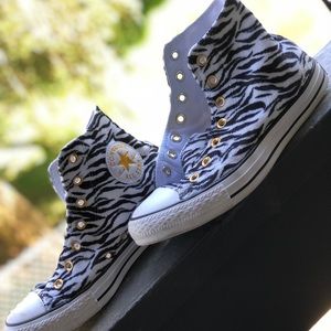 Zebra print high too chuck Taylor